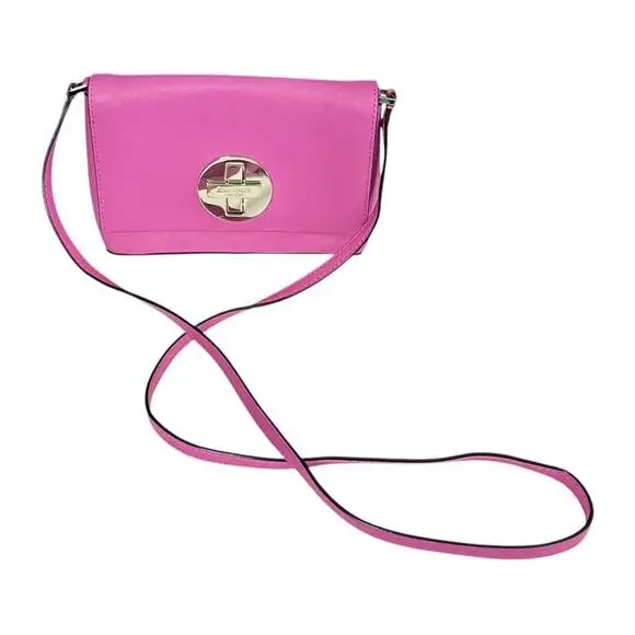 Kate Spade Newbury Lane Sally Crossbody Purse Hot Pink Saffiano Leather - Picture 11 of 11